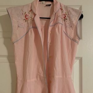 Pink button down cowgirl dress